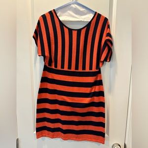 Trina Turk Orange & Blue Striped Dress